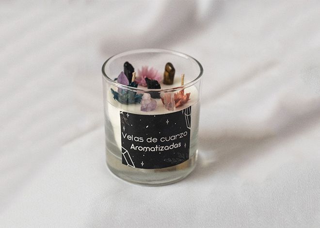 Vela de Cuarzos Aromatizada souvenirs la quinta