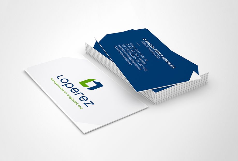 tarjetas personales loperez diseñado por la quinta agencia